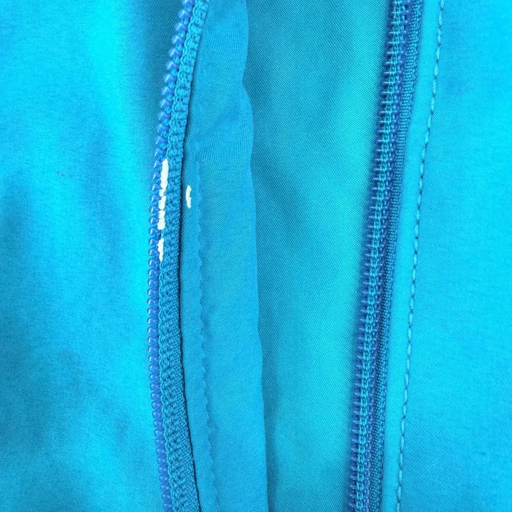 Nike Athletc Dept. Track Jacket Women Med Teal Blue Piping Athletic Y2K Vintage